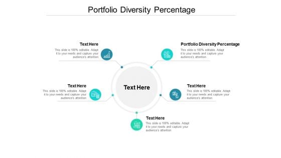 Portfolio Diversity Percentage Ppt PowerPoint Presentation Styles Backgrounds Cpb