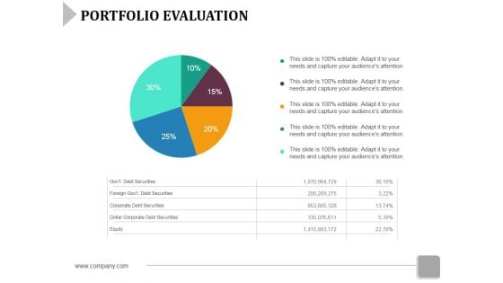 Portfolio Evaluation Template 2 Ppt PowerPoint Presentation Inspiration Information