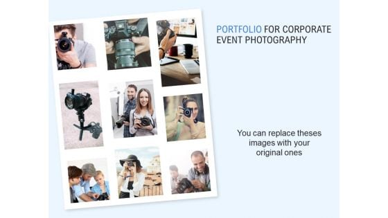 Portfolio For Corporate Event Photography Ppt PowerPoint Presentation Infographics Templates