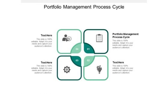 Portfolio Management Process Cycle Ppt PowerPoint Presentation Professional Backgrounds Cpb
