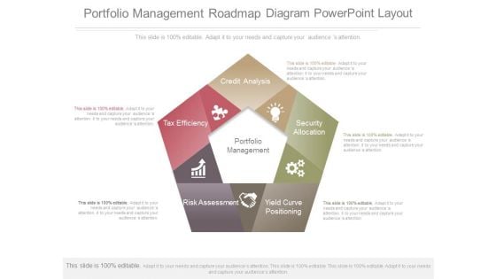 Portfolio Management Roadmap Diagram Powerpoint Layout