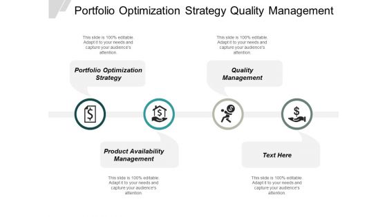 Portfolio Optimization Strategy Quality Management Product Availability Management Ppt PowerPoint Presentation Gallery Deck