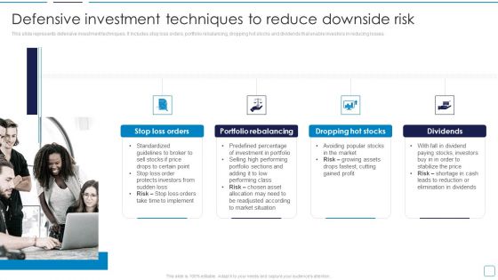 Portfolio Wealth Management Defensive Investment Techniques To Reduce Infographics PDF