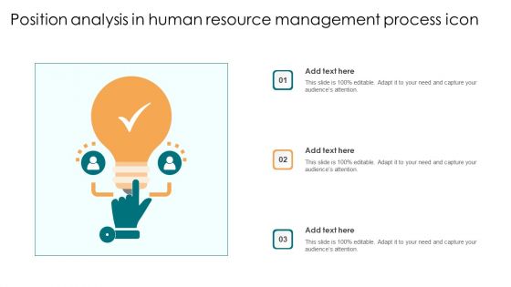 Position Analysis In Human Resource Management Process Icon Clipart PDF