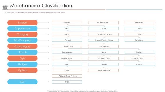 Positioning Store Brands Merchandise Classification Ppt Themes PDF