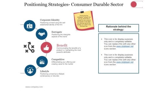 Positioning Strategies Consumer Durable Sector Ppt PowerPoint Presentation Infographics Slide Portrait