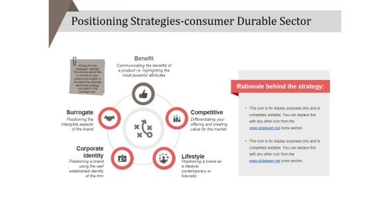 Positioning Strategies Consumer Durable Sector Ppt PowerPoint Presentation Inspiration Designs Download