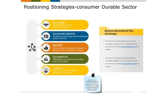 Positioning Strategies Consumer Durable Sector Ppt PowerPoint Presentation Outline Designs Download