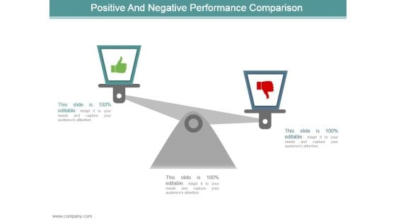 Positive And Negative Performance Comparison Ppt Slide