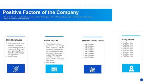 Positive Factors Of The Company Pictures PDF