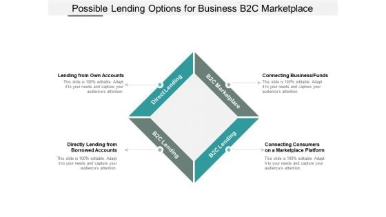 Possible Lending Options For Business B2c Marketplace Ppt Powerpoint Presentation Pictures Template