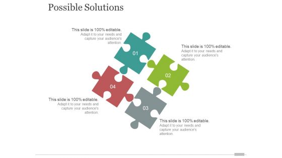 Possible Solutions Template 1 Ppt PowerPoint Presentation Ideas Images
