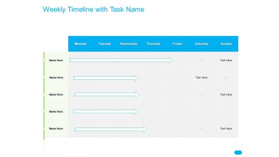 Post COVID Recovery Strategy For Retail Industry Weekly Timeline With Task Name Rules PDF