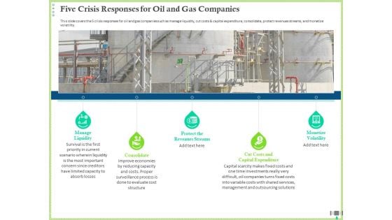 Post COVID Recovery Strategy Oil Gas Industry Five Crisis Responses For Oil And Gas Companies Slides PDF Post COVID Recovery Strategy Oil Gas Industry Five Crisis Responses For Oil And Gas Companies Slides PDF