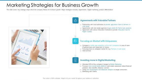 Post Initial Pubic Offering Market Pitch Deck Marketing Strategies For Business Growth Diagrams PDF