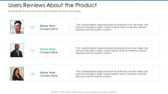 Post Initial Pubic Offering Market Pitch Deck Users Reviews About The Product Slides PDF Post Initial Pubic Offering Market Pitch Deck Users Reviews About The Product Slides PDF