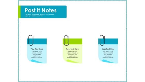 Post It Notes Client Centric Strategies Topics PDF