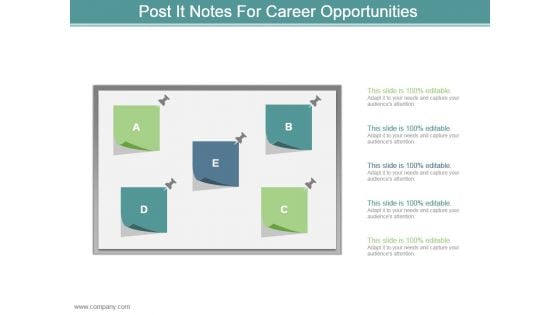 Post It Notes For Career Opportunities Powerpoint Slide Inspiration