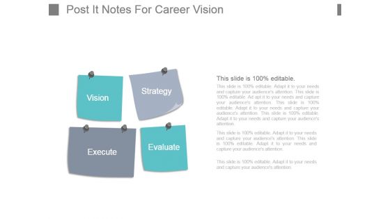 Post It Notes For Career Vision Powerpoint Slide Designs Download