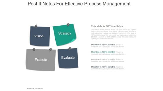 Post It Notes For Effective Process Management Ppt PowerPoint Presentation Designs Download