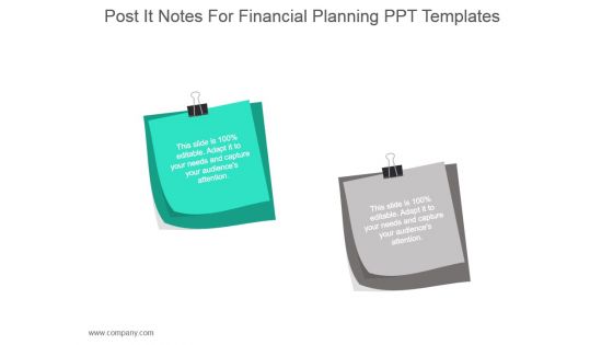 Post It Notes For Financial Planning Ppt Templates