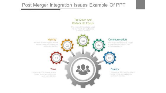 Post Merger Integration Issues Example Of Ppt