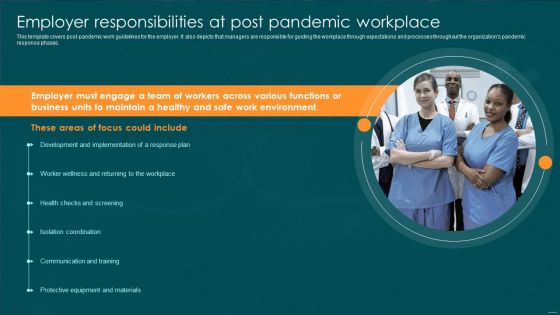 Post Pandemic Business Employer Responsibilities At Post Pandemic Workplace Topics PDF
