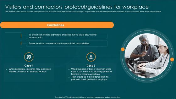 Post Pandemic Business Visitors And Contractors Protocol Guidelines For Workplace Themes PDF