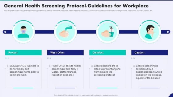 Post Pandemic Corporate Playbook General Health Screening Protocol Guidelines For Workplace Elements PDF Post Pandemic Corporate Playbook General Health Screening Protocol Guidelines For Workplace Elements PDF