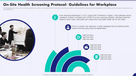 Post Pandemic Corporate Playbook On Site Health Screening Protocol Guidelines For Workplace Pictures PDF Post Pandemic Corporate Playbook On Site Health Screening Protocol Guidelines For Workplace Pictures PDF