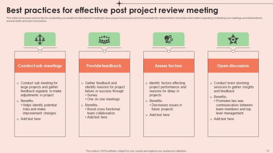 Post Project Review Ppt PowerPoint Presentation Complete Deck With Slides Slide12