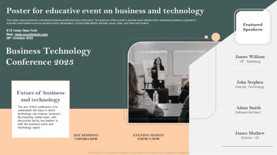 Poster For Educative Event On Business And Technology Microsoft PDF Poster For Educative Event On Business And Technology Microsoft PDF