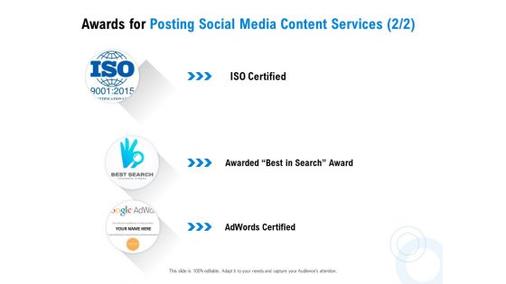 Posting Social Media Content Awards For Posting Social Media Content Services Certified Professional PDF