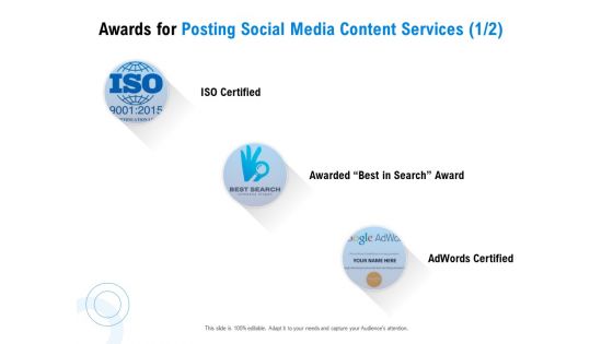Posting Social Media Content Awards For Posting Social Media Content Services Search  Graphics PDF