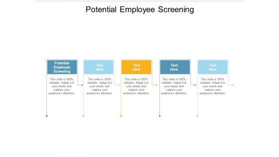 Potential Employee Screening Ppt PowerPoint Presentation Infographics Inspiration Cpb
