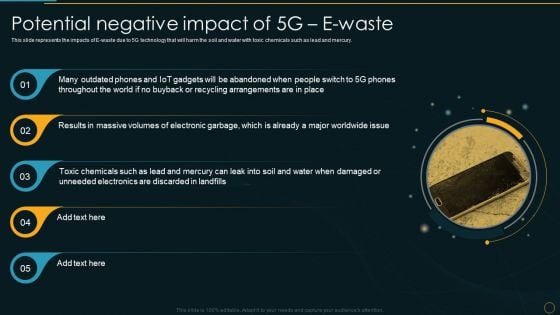 Potential Negative Impact Of 5G E Waste Comparative Analysis Of 4G And 5G Technologies Themes PDF