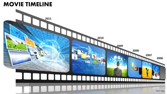 PowerPoint Backgrounds Leadership Movie Timeline Ppt Process