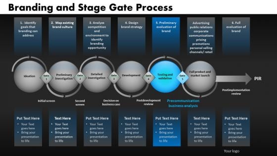 PowerPoint Slides Stage Gates Process Diagram Ppt Templates