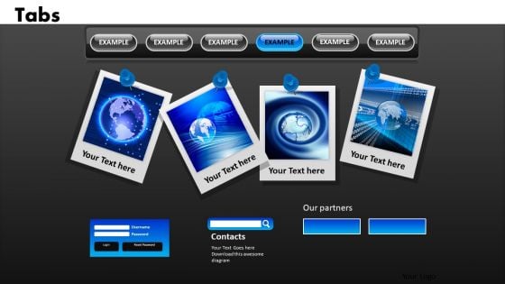 PowerPoint Template Diagram Tabs Ppt Design