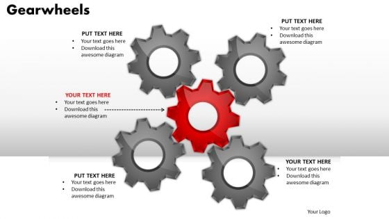 PowerPoint Template Strategy Gear Wheel Ppt Slide