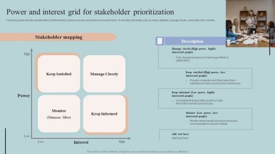 Power And Interest Grid For Stakeholder Prioritization Slides PDF