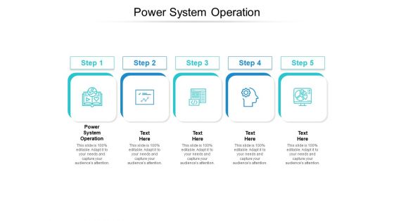 Power System Operation Ppt PowerPoint Presentation Styles Design Templates Cpb