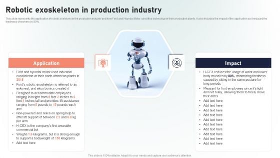 Powered Armor Robotic Exoskeleton In Production Industry Topics PDF