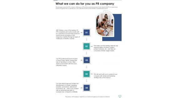Pr Services Contract What We Can Do For You As Pr Company One Pager Sample Example Document Pr Services Contract What We Can Do For You As Pr Company One Pager Sample Example Document
