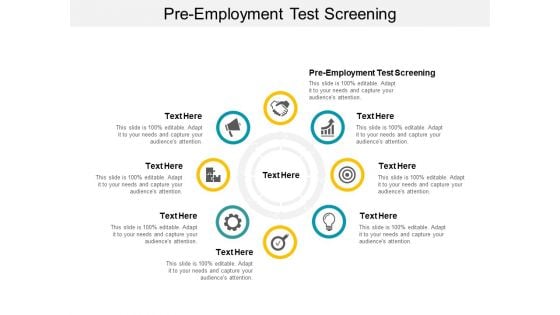 Pre Employment Test Screening Ppt PowerPoint Presentation Styles Graphics Design Cpb