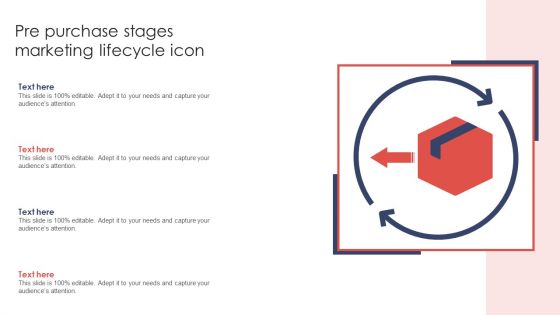 Pre Purchase Stages Marketing Lifecycle Icon Ppt Inspiration Format PDF