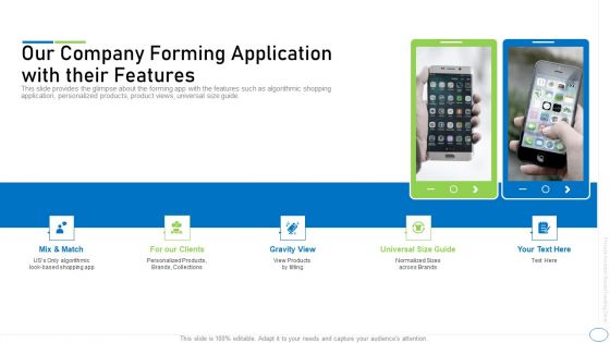 Pre Seed Funding Deck Our Company Forming Application With Their Features Mockup PDF Pre Seed Funding Deck Our Company Forming Application With Their Features Mockup PDF