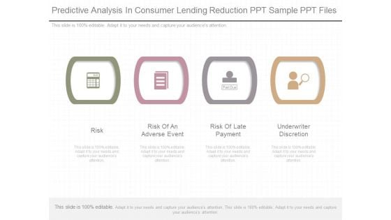Predictive Analysis In Consumer Lending Reduction Ppt Sample Ppt Files