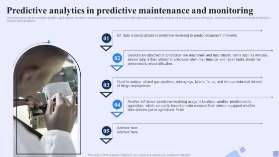 Predictive Analytics In Predictive Maintenance And Monitoring Forward Looking Analysis IT Structure PDF