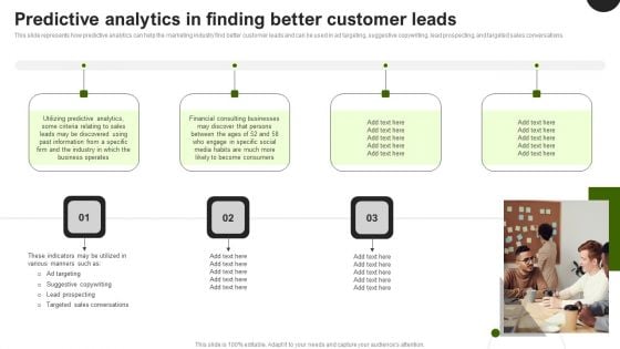 Predictive Analytics In The Age Of Big Data Predictive Analytics In Finding Better Customer Leads Diagrams PDF